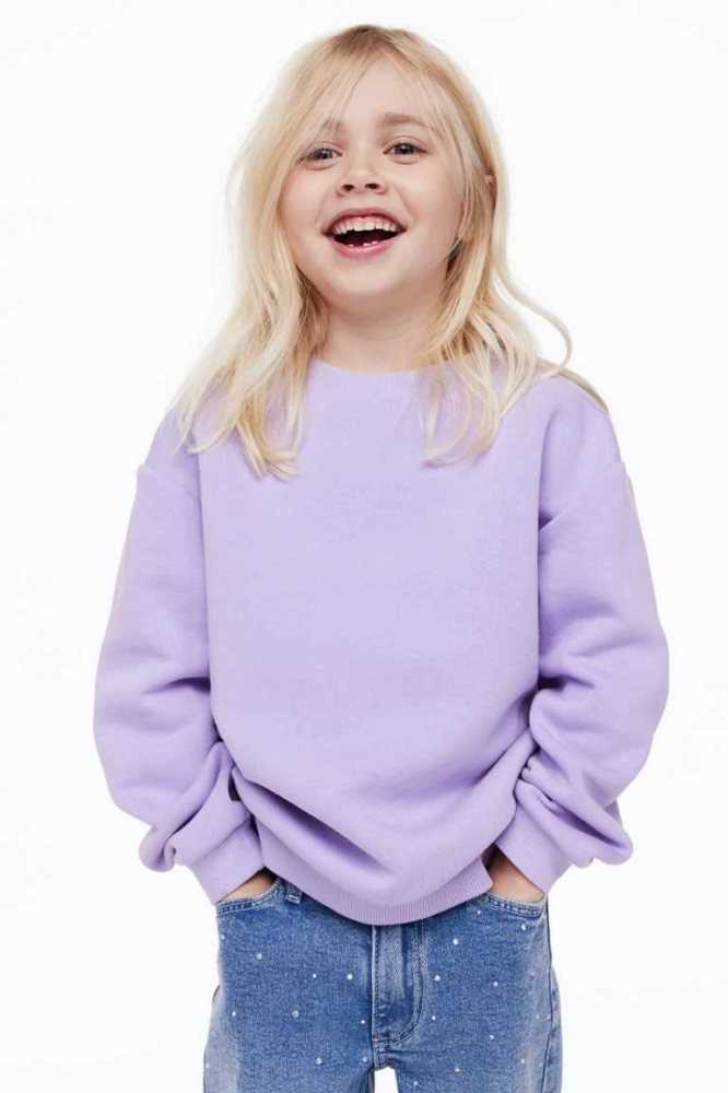 Camisas H&M Sweatshirt Niños Morados Claro | 917043GTW