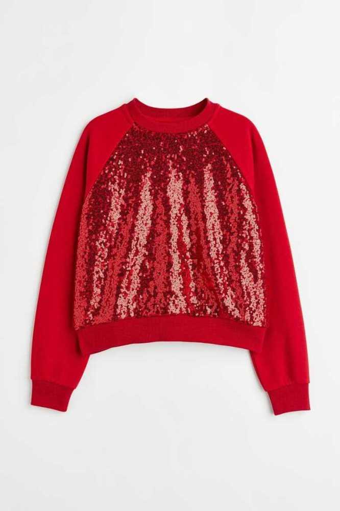 Camisas H&M Sweatshirt Niños Rojos | 104397QVI