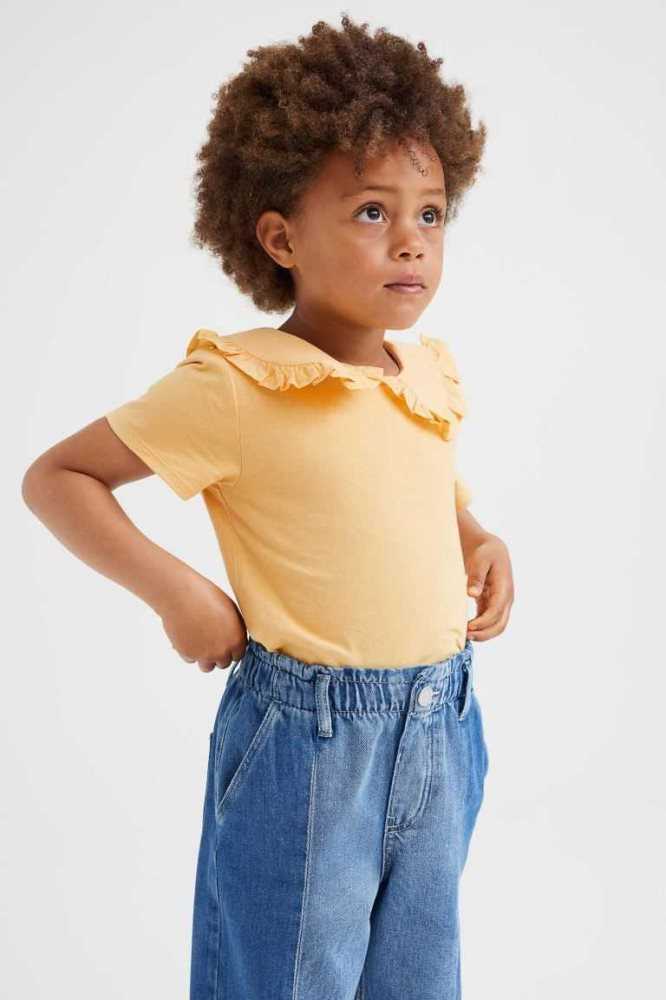 Camisas H&M T-shirtCollar Niños Amarillos | 304281XZR