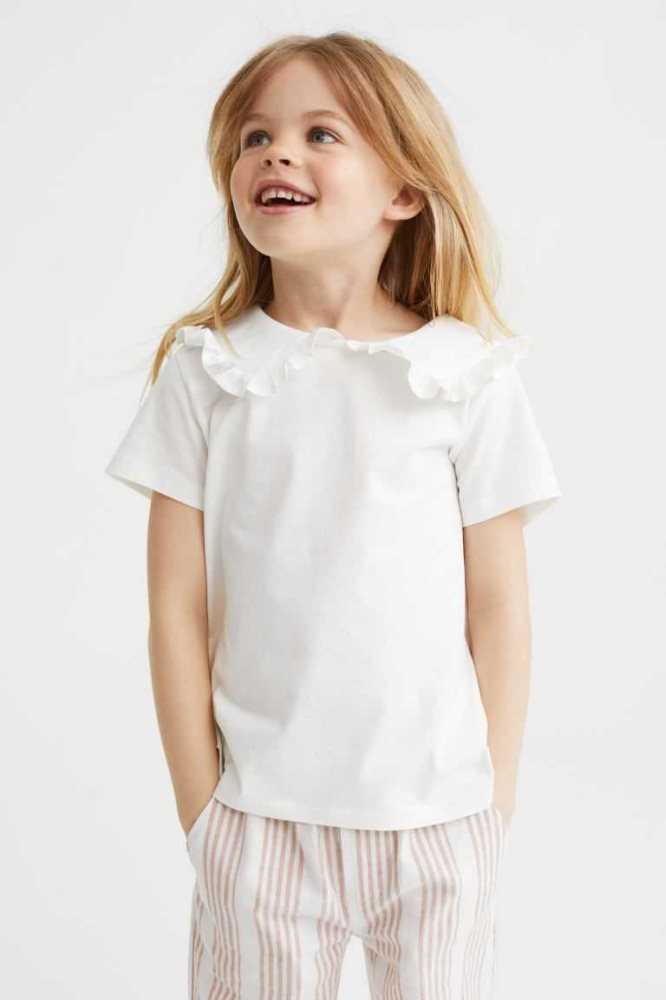 Camisas H&M T-shirtCollar Niños Amarillos | 304281XZR