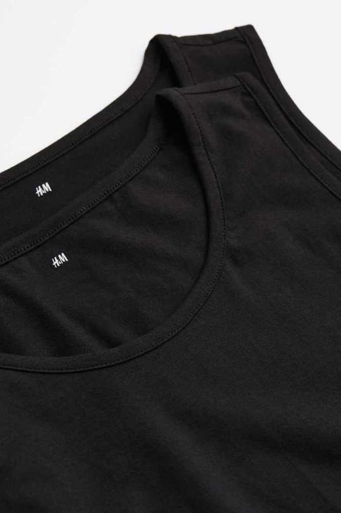 Camiseta H&M 2-pack Regular Fit Tank Tops Hombre Blancos | 769108IRE