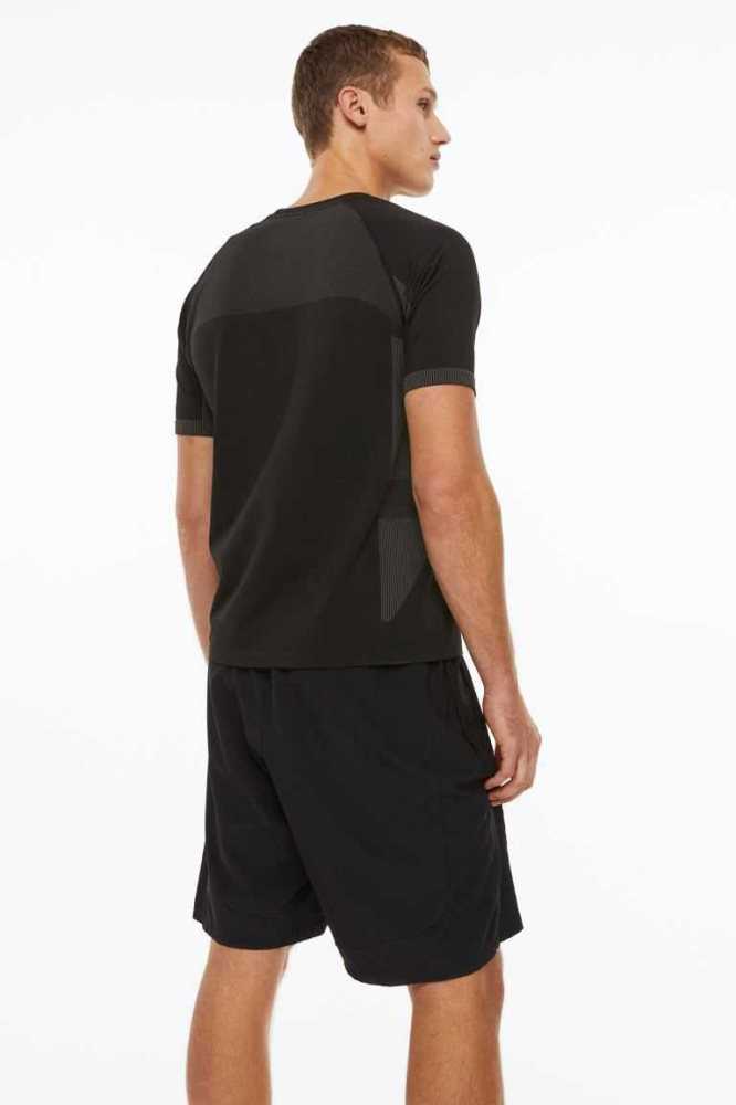 Camiseta H&M DryMove Seamless Sports top Hombre Naranjas | 403258JDH