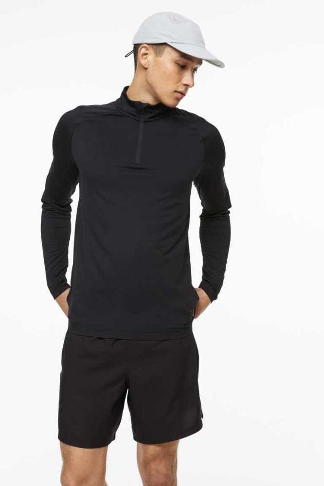 Camiseta H&M Long-sleeved Sports Hombre Turquesa | 483725VGW