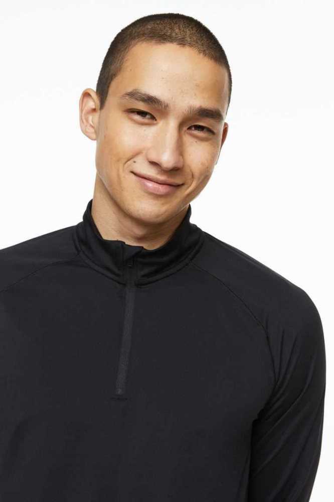 Camiseta H&M Long-sleeved Sports Hombre Turquesa | 483725VGW