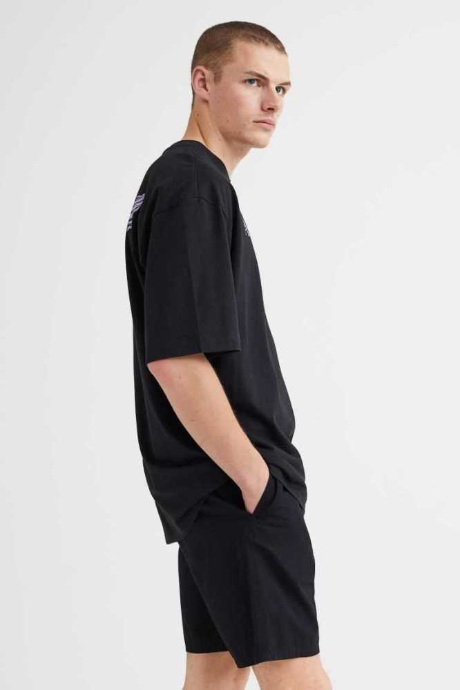 Camiseta H&M Oversized Algodon Hombre Naranjas | 289154ZWI