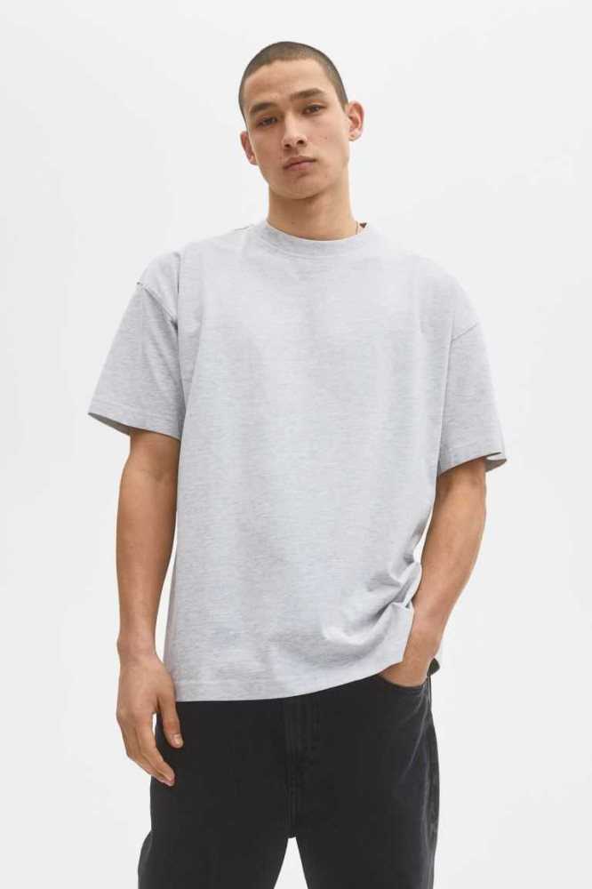 Camiseta H&M Oversized Fit Algodon Hombre Vino | 483675HIU