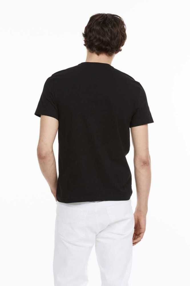 Camiseta H&M Slim Fit Round-necked Hombre Naranjas | 132084SLI