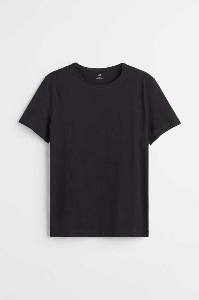 Camiseta H&M Slim Fit Round-necked Hombre Naranjas | 132084SLI