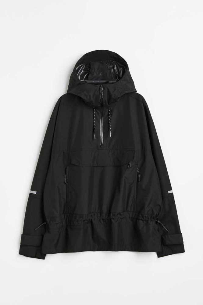 Chaquetas H&M Agua-repellent Anorak Mujer Negros | 641320CGJ