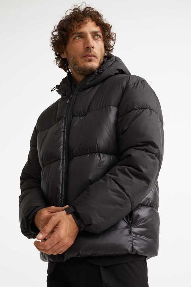 Chaquetas H&M Agua-repellent Puffer Hombre Negros | 310758TSE