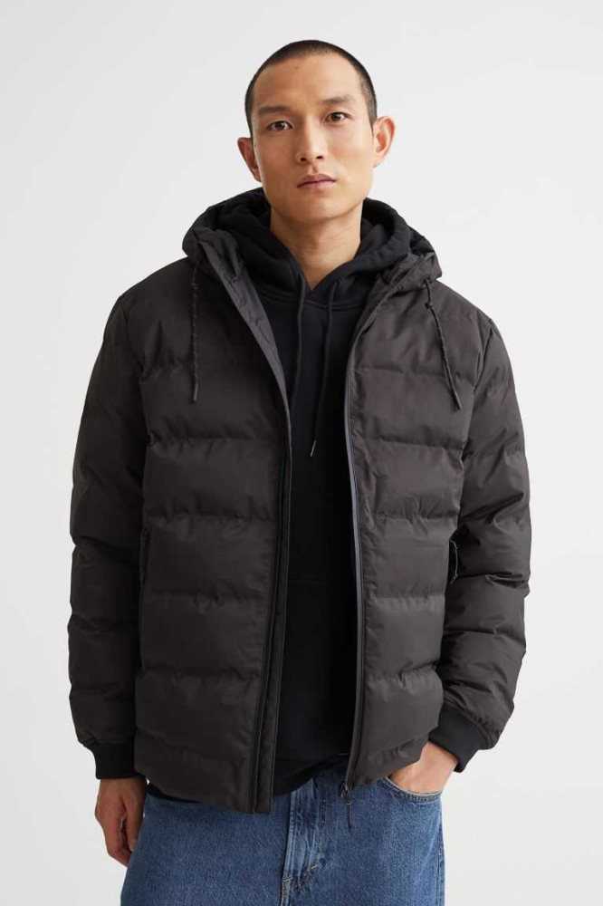 Chaquetas H&M Agua-repellent Puffer Hombre Grises Oscuro Marrom | 439280FPI