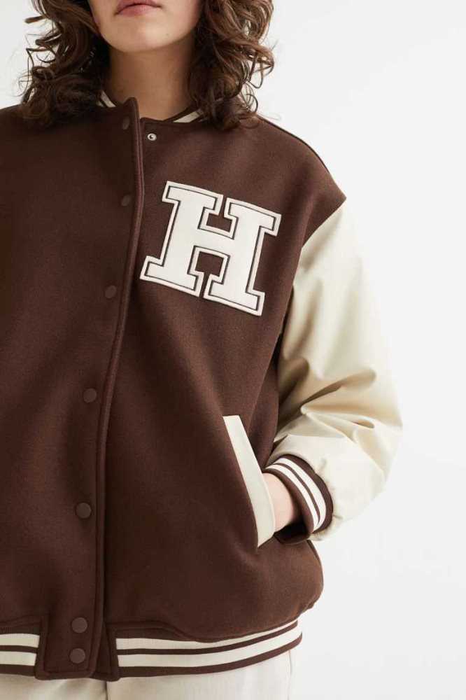 Chaquetas H&M Baseball Mujer Azules Oscuro | 903716GWV