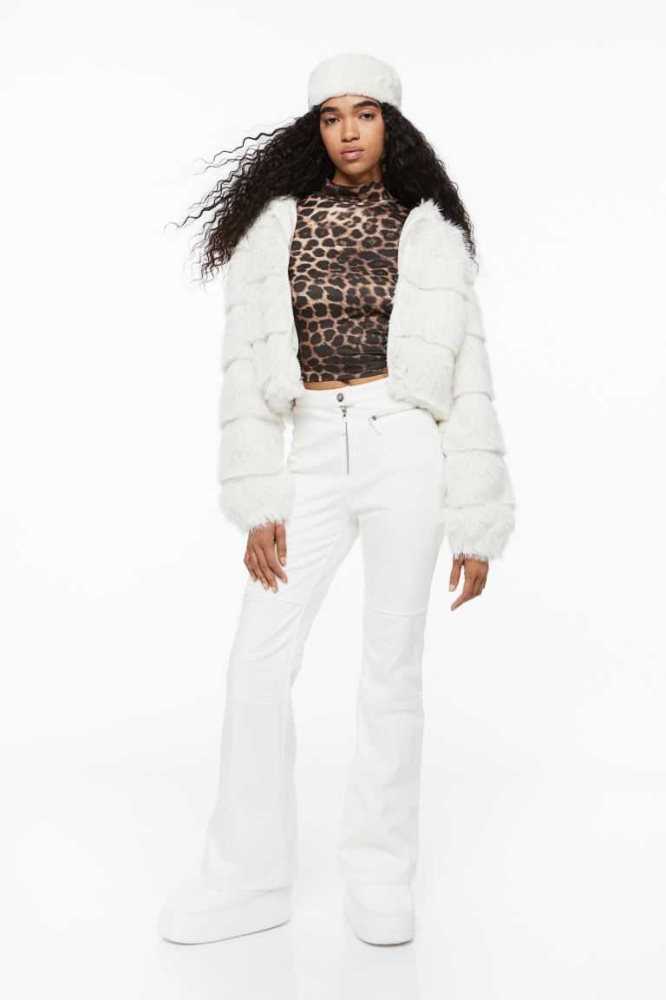 Chaquetas H&M Encapuchado Fluffy Mujer Creme | 591726WHC