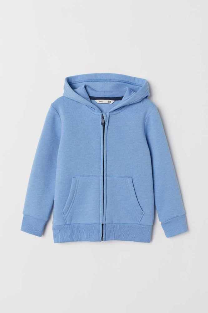 Chaquetas H&M Encapuchado Niños Azules Claro | 215309DKI