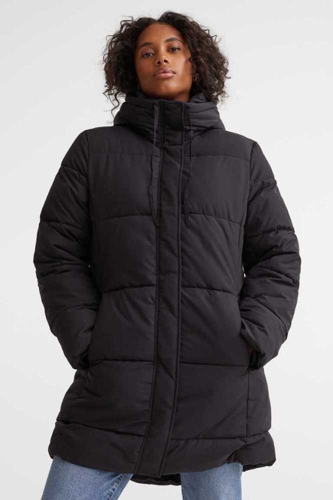 Chaquetas H&M Encapuchado Puffer Mujer Kaki Verdes | 185349SOQ