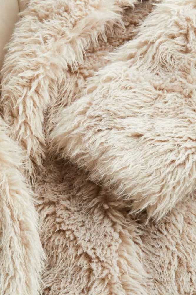 Chaquetas H&M Fluffy Mujer Beige Claro | 049381VWE