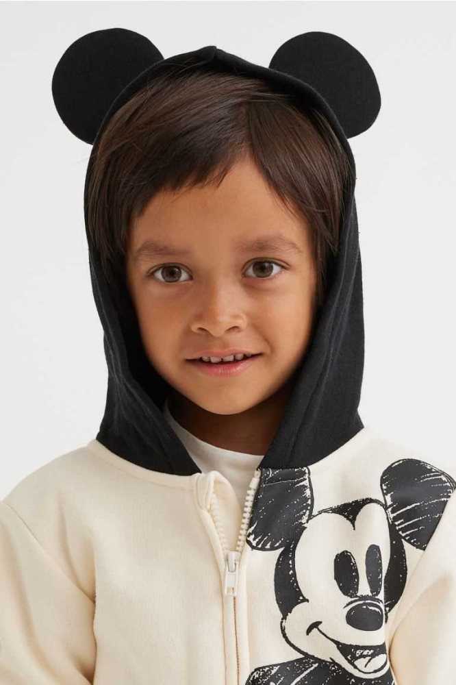 Chaquetas H&M HoodedEar Appliques Niños Verdes Claro | 724361MFQ