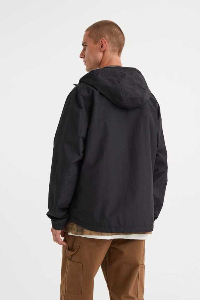 Chaquetas H&M Nylon Windbreaker Hombre Negros | 476809IHA