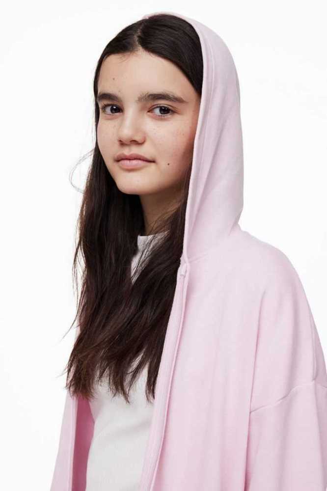 Chaquetas H&M Oversized Encapuchado Niños Rosas Claro | 618597LUK