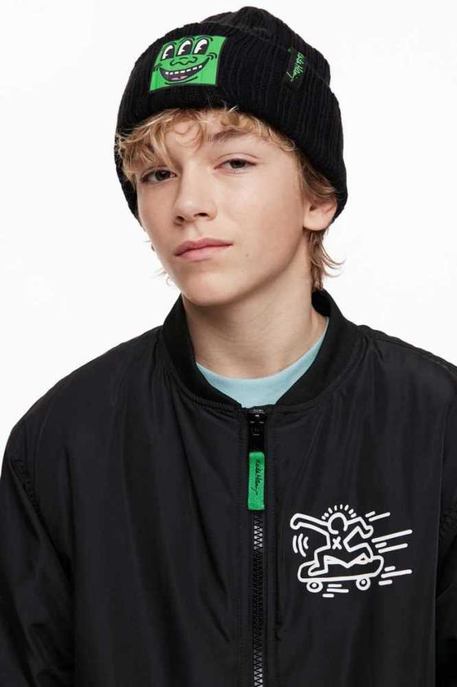 Chaquetas H&M Oversized bomber Niños Negros | 930158TUH