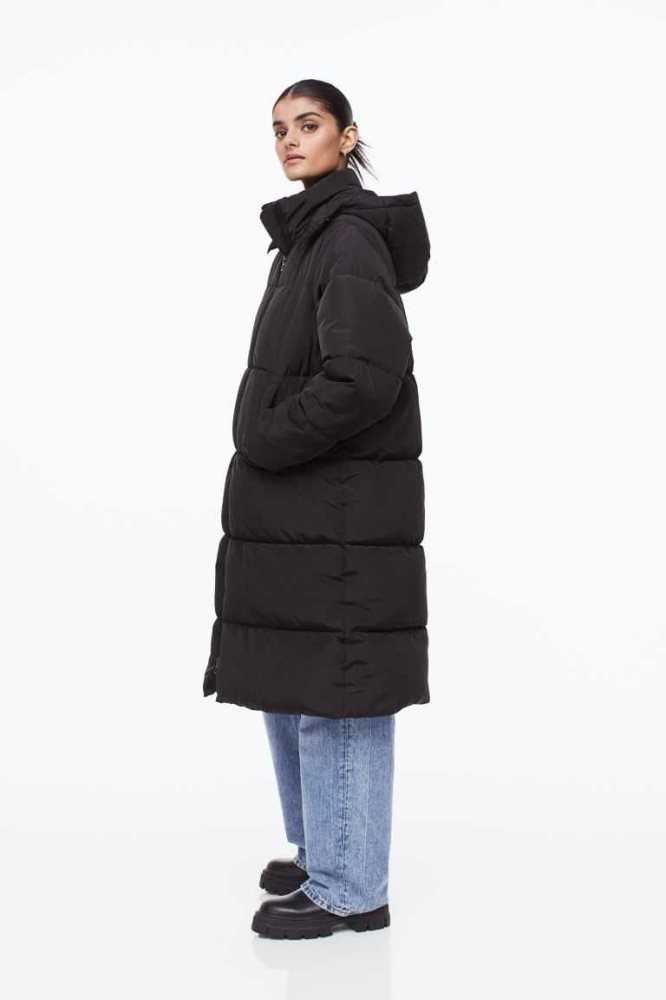 Chaquetas H&M Puffer Mujer Negros | 427530PDH