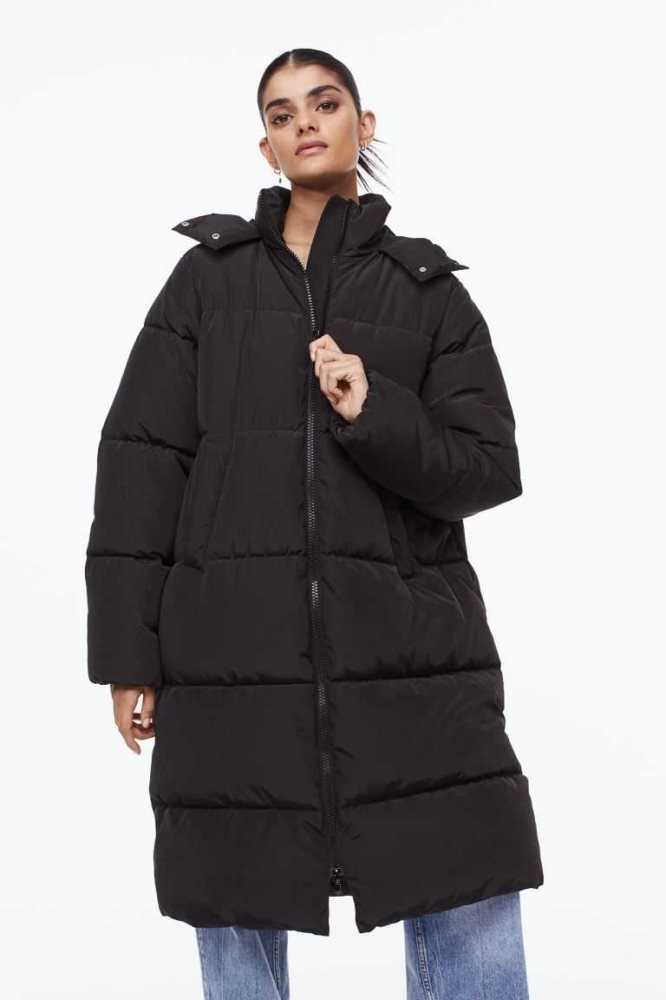 Chaquetas H&M Puffer Mujer Negros | 427530PDH