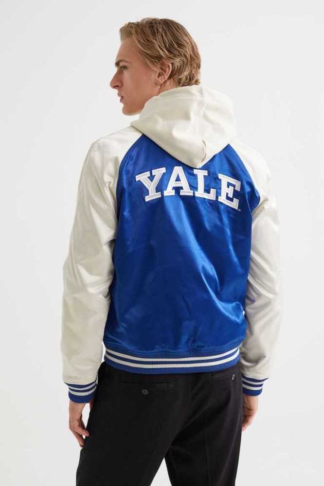 Chaquetas H&M Satin Bomber Hombre Azules | 490876IEC