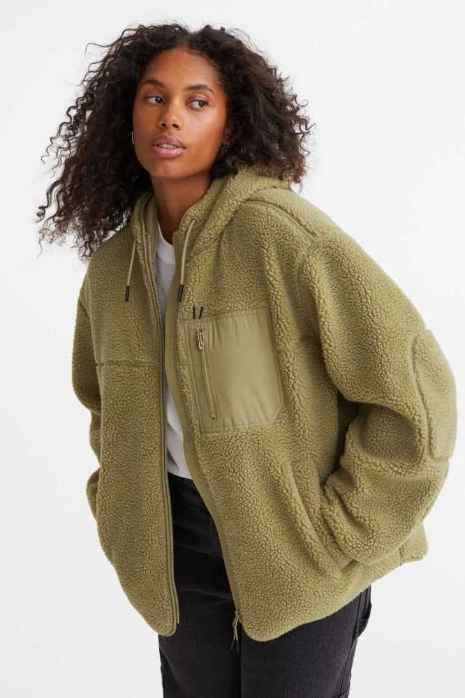 Chaquetas H&M Teddy Bear Mujer Beige | 485906AKQ