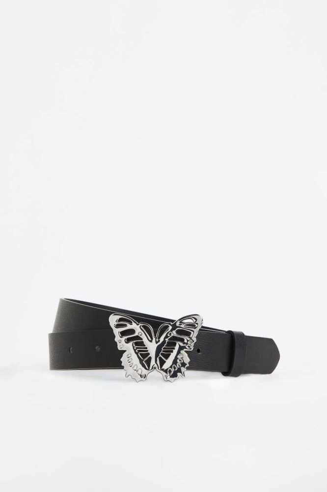 Cinturones H&M Metal-buckle Mujer Negros | 476305PHS