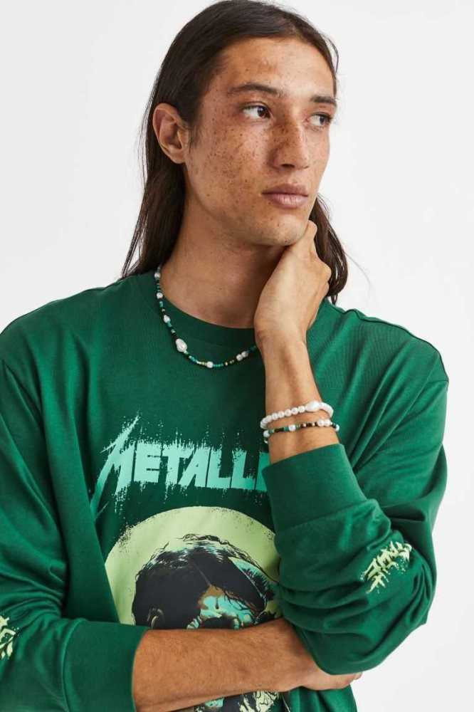 Collar H&M 3-pack and Bracelets Hombre Verdes Turquesa | 985071MUE