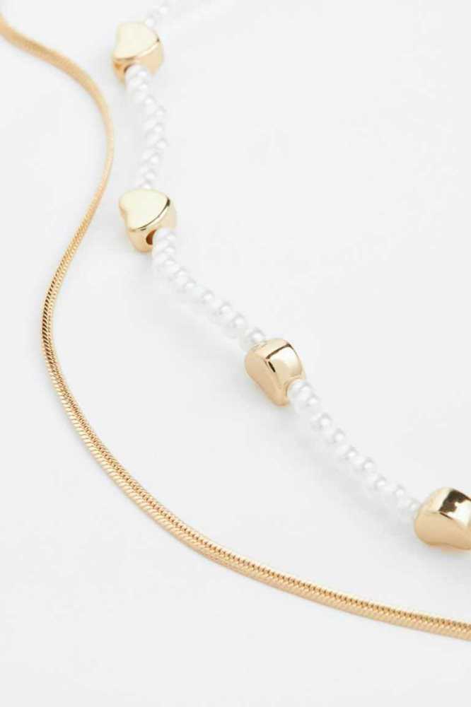 Collar H&M Double-strandBeads Mujer Dorados | 593786JEM