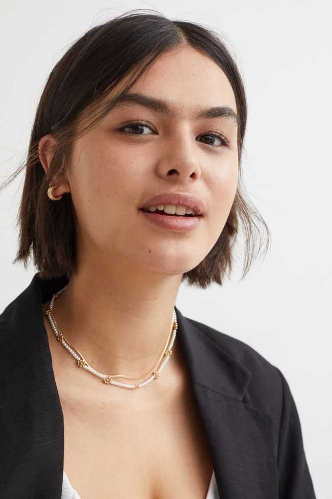 Collar H&M Double-strandBeads Mujer Dorados | 593786JEM