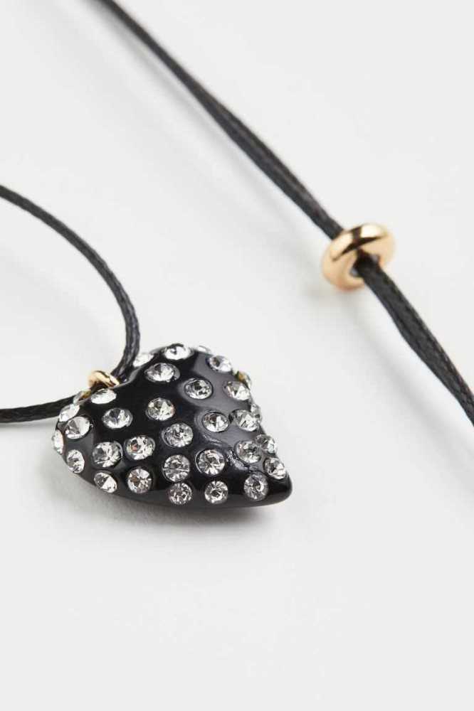 Collar H&M Pendant Mujer Negros | 492583GBI