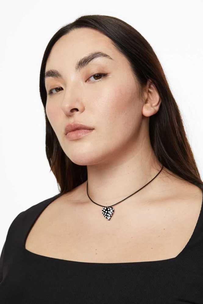 Collar H&M Pendant Mujer Negros | 492583GBI