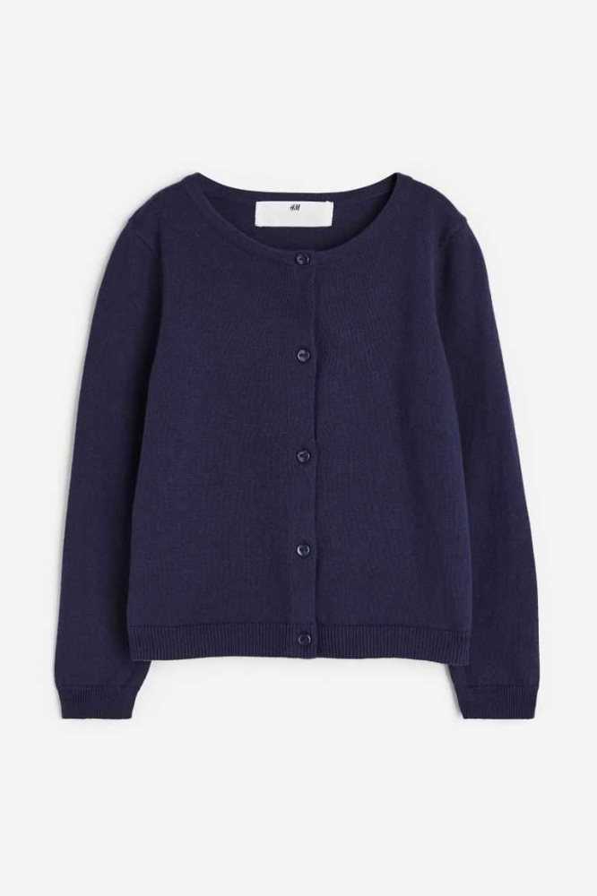 Cárdigan H&M Fine-knit Algodon Niños Morados | 583106THA