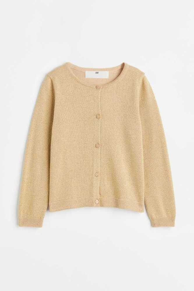 Cárdigan H&M Glittery Niños Beige | 920548NHP