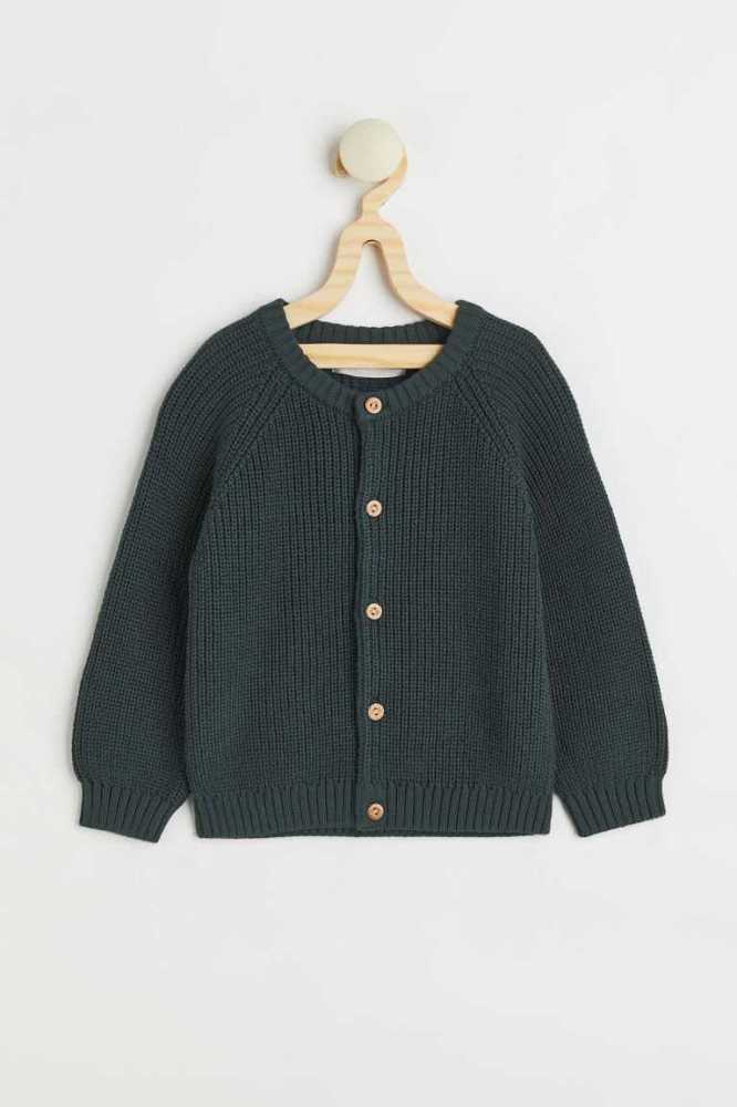 Cárdigan H&M Knit Algodon Niños Moutarde Amarillos | 820167TXU