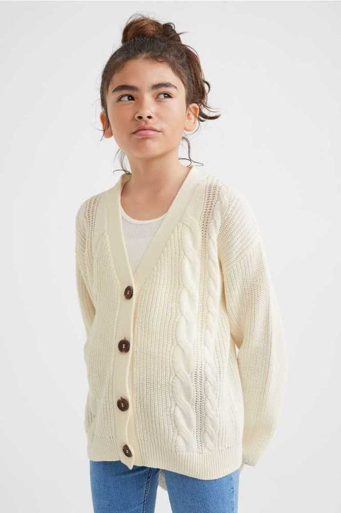 Cárdigan H&M Knit Niños Marrom Oscuro | 492853ENI