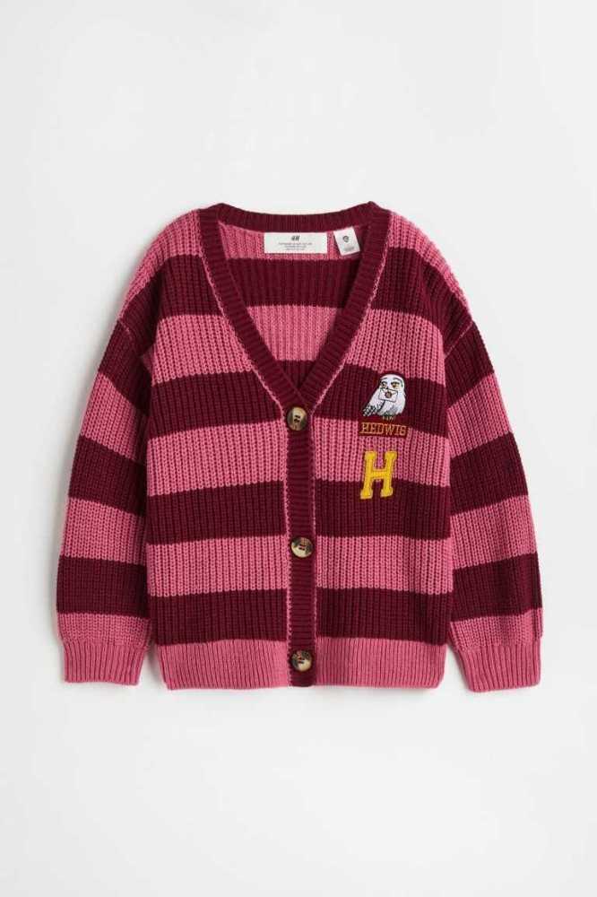 Cárdigan H&M Knit Niños Rojos Oscuro | 657149FSC