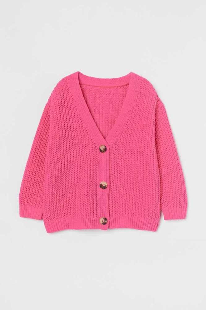 Cárdigan H&M Oversized Niños Rosas Claro | 253810EGJ