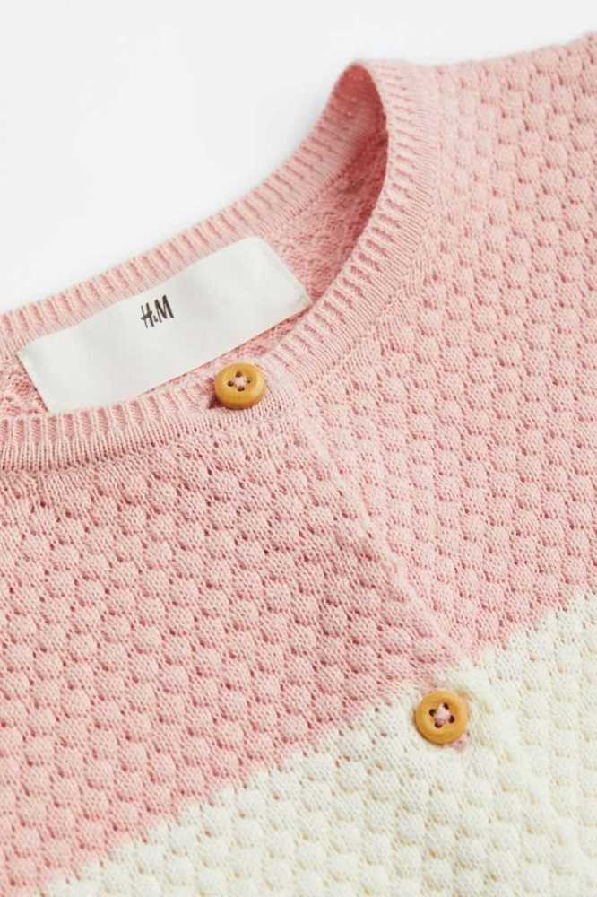 Cárdigan H&M Textured-knit Algodon Niños Verdes Claro | 371958GFI