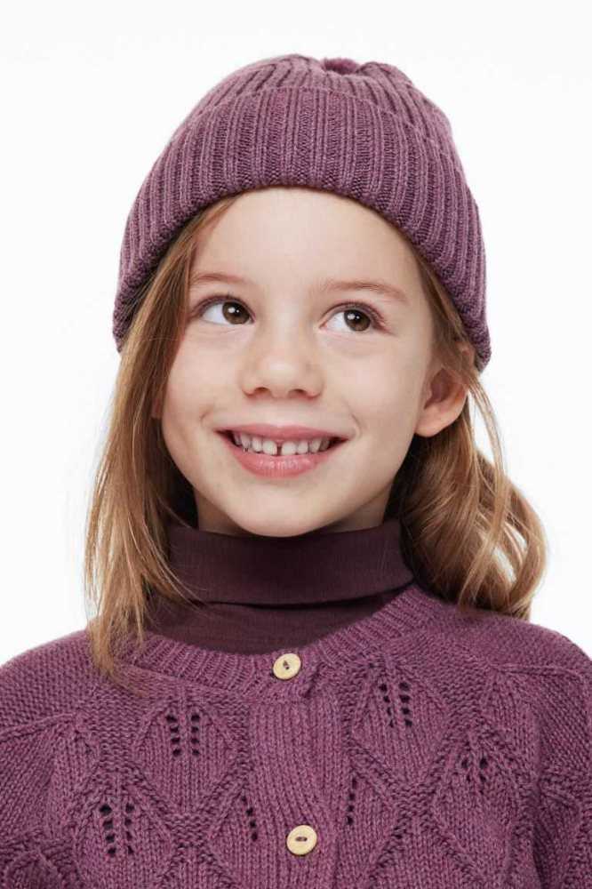 Cárdigan H&M Textured-knit Algodon Niños Rojos Oscuro | 487506DCT