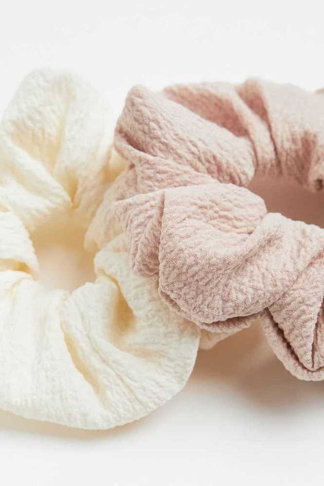 Equipo H&M 2-pack Scrunchies Mujer Rosas Claro Creme | 104852BTC