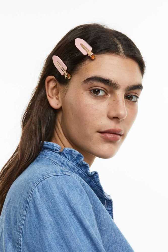 Equipo H&M 4-pack Hair Clips Mujer Beige Dorados | 765423VNL