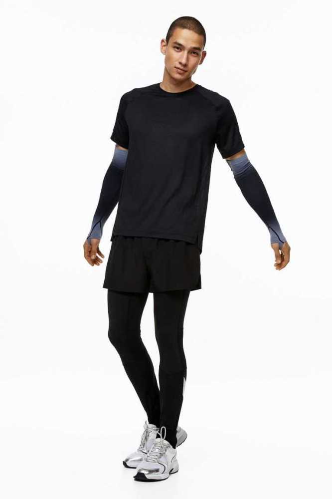 Equipo H&M DryMove Correr sleeves Hombre Negros | 163489TGU