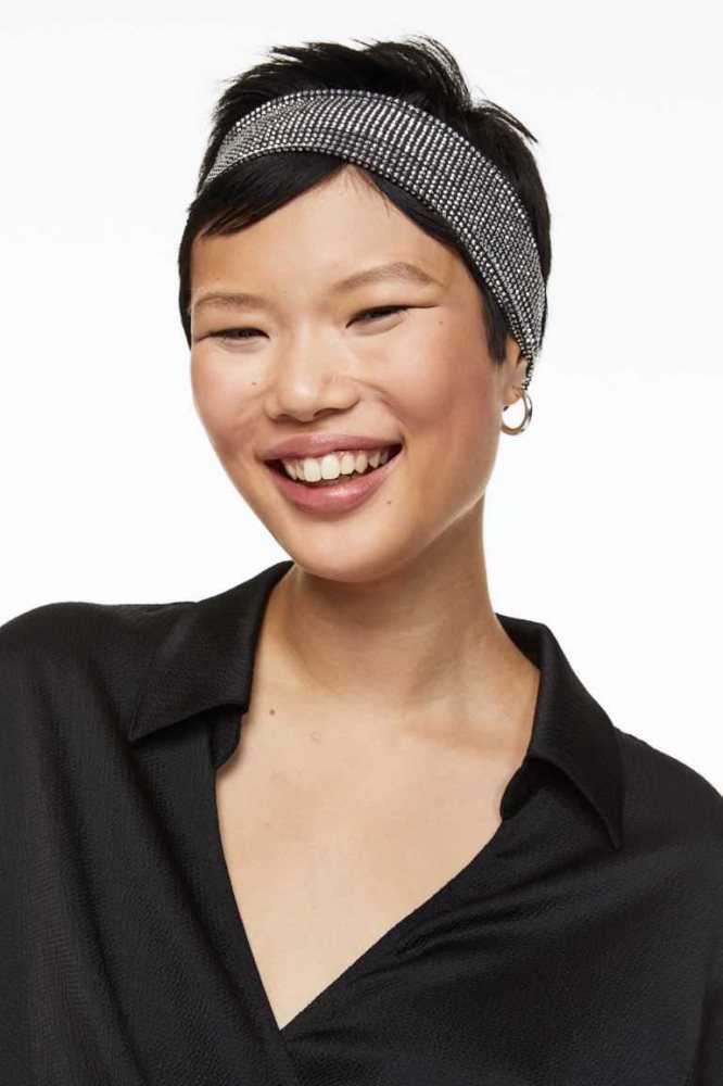 Equipo H&M Rhinestone Hairband Mujer Negros | 682479VHI