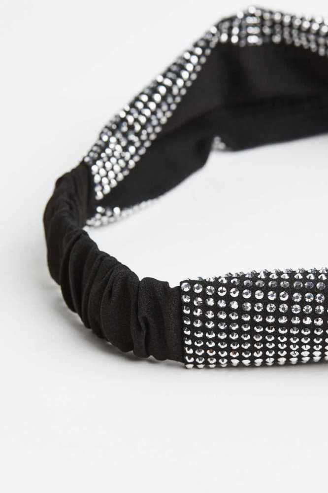 Equipo H&M Rhinestone Hairband Mujer Negros | 682479VHI