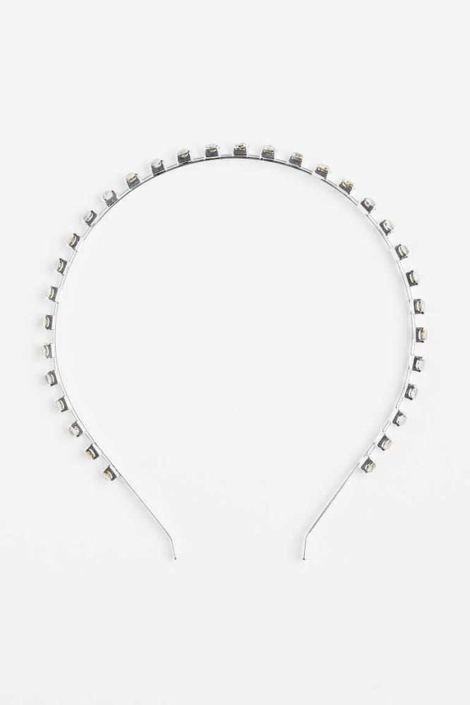 Equipo H&M Rhinestone Hairband Mujer Plateados | 048329MTE