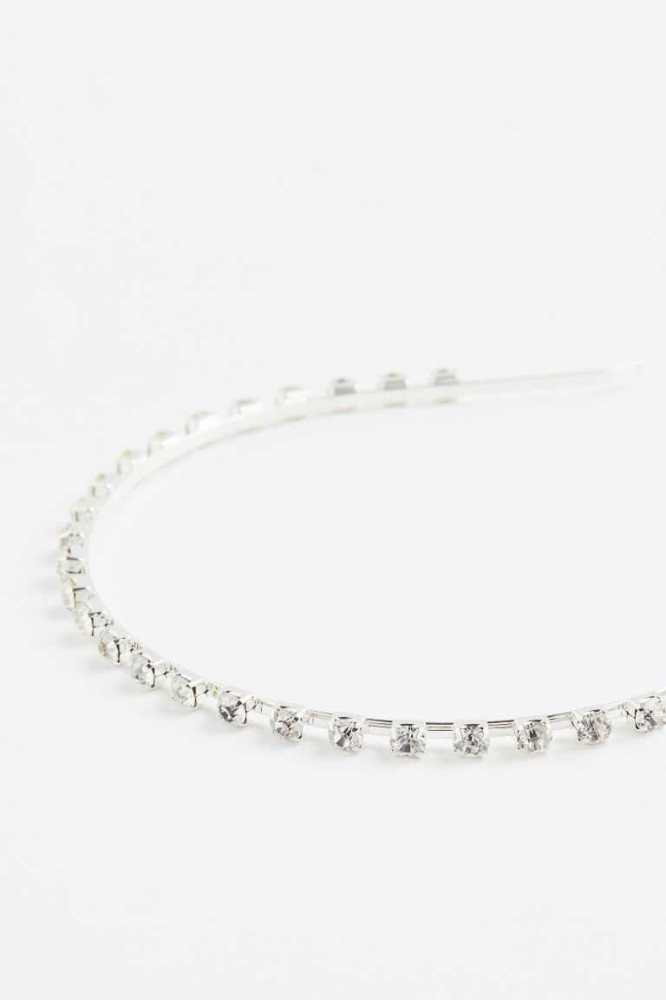 Equipo H&M Rhinestone Hairband Mujer Plateados | 048329MTE