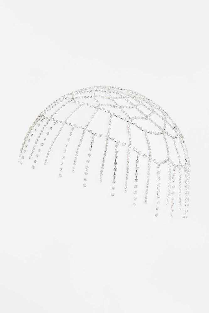 Equipo H&M Rhinestone-chain Pendant Headpiece Mujer Plateados | 972180LQK